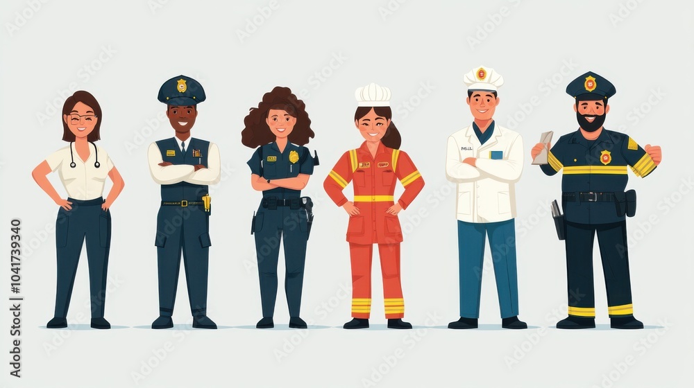 Obraz premium Brave Hearts: The Heroes of Firefighting