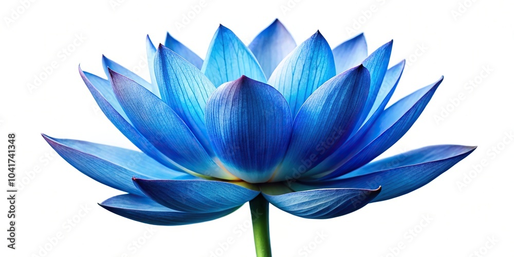 blue lotus flower on white background blue lotus flower on white background