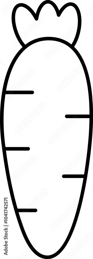 Linear Style Carrot Icon in Flat Style. Linear Style Carrot Icon in Flat Style.