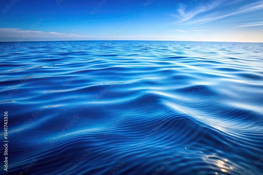 Blue water surface with rippling waves texture Blue water surface with rippling waves texture