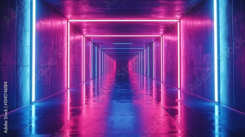 Neon Lights Tunnel