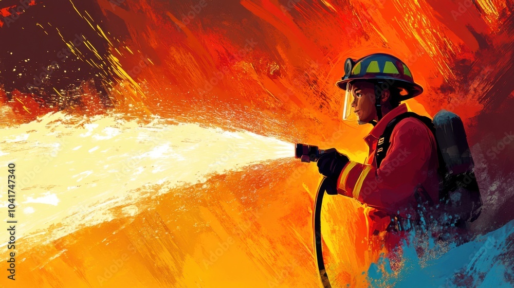 Obraz premium Brave Hearts: The Heroes of Firefighting
