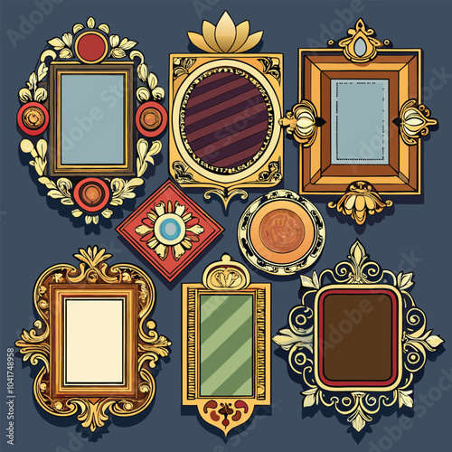 Here is the collection of vintage elegant frames with decorative ornament borders. Let me know if you need any adjustments or more details!