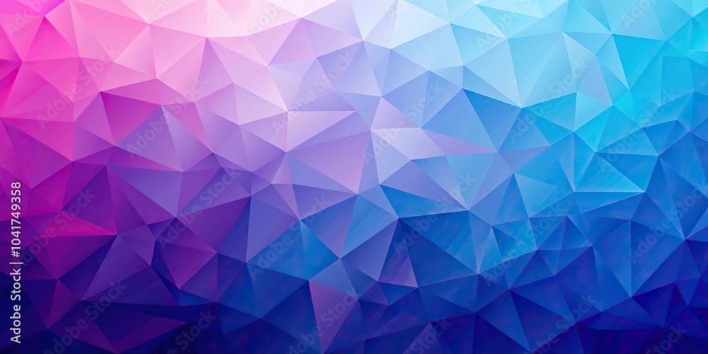 Blue to purple and pink gradient abstract polygons and triangles background with grain High Angle Blue to purple and pink gradient abstract polygons and triangles background with grain High Angle