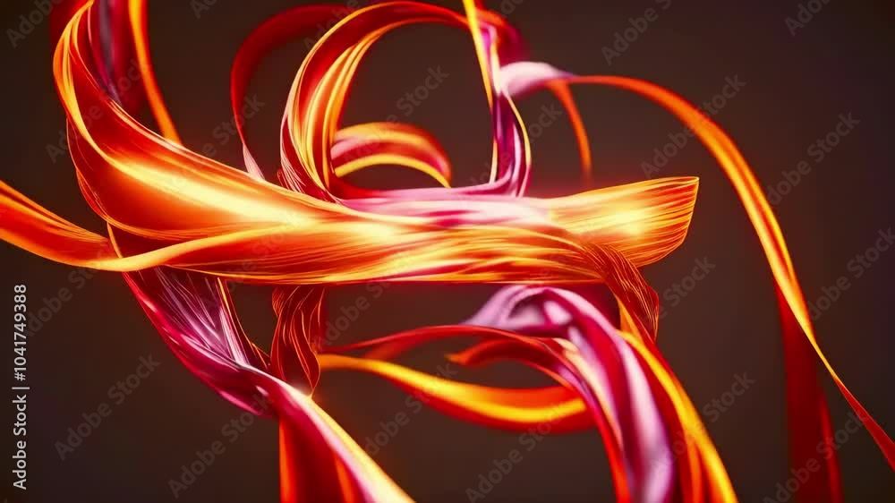 Glowing orange and yellow lines creating futuristic effect