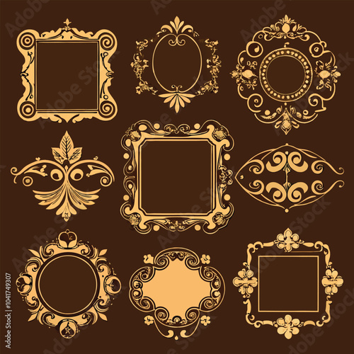 Here is the collection of vintage elegant frames with decorative ornament borders. Let me know if you need any adjustments or more details!