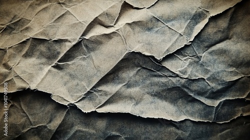 Crumpled Fabric Texture in Dark Tones