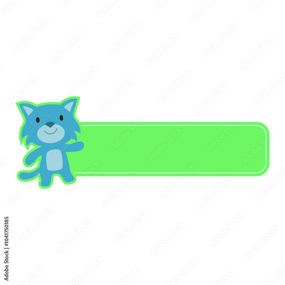 Fototapeta premium Cute Animal Label Sticker
