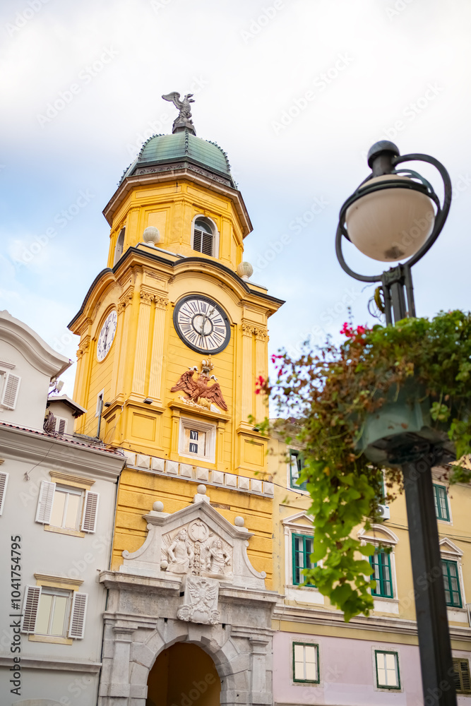 Obraz premium City Clock Tower in Rijeka city, Croatia 