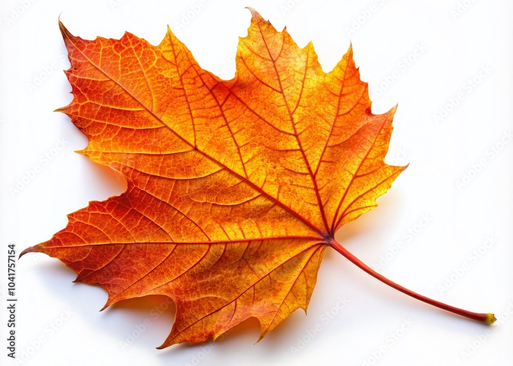 Autumn Orange Leaf Isolated on White Background - Macro Photography for Seasonal Decor and Nature Enthusiasts Autumn Orange Leaf Isolated on White Background - Macro Photography for Seasonal Decor and Nature Enthusiasts