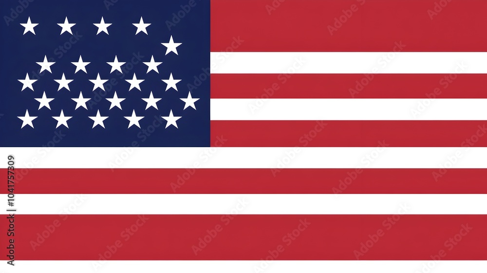 Obraz premium Iconic American Flag Design with Ample Copy Space