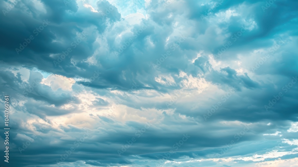 Obraz premium Dramatic Clouds Above the Horizon in Low Angle View
