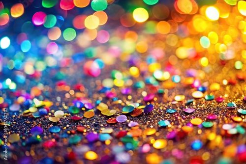 Bright lights glitter and confetti abstract background wallpaper