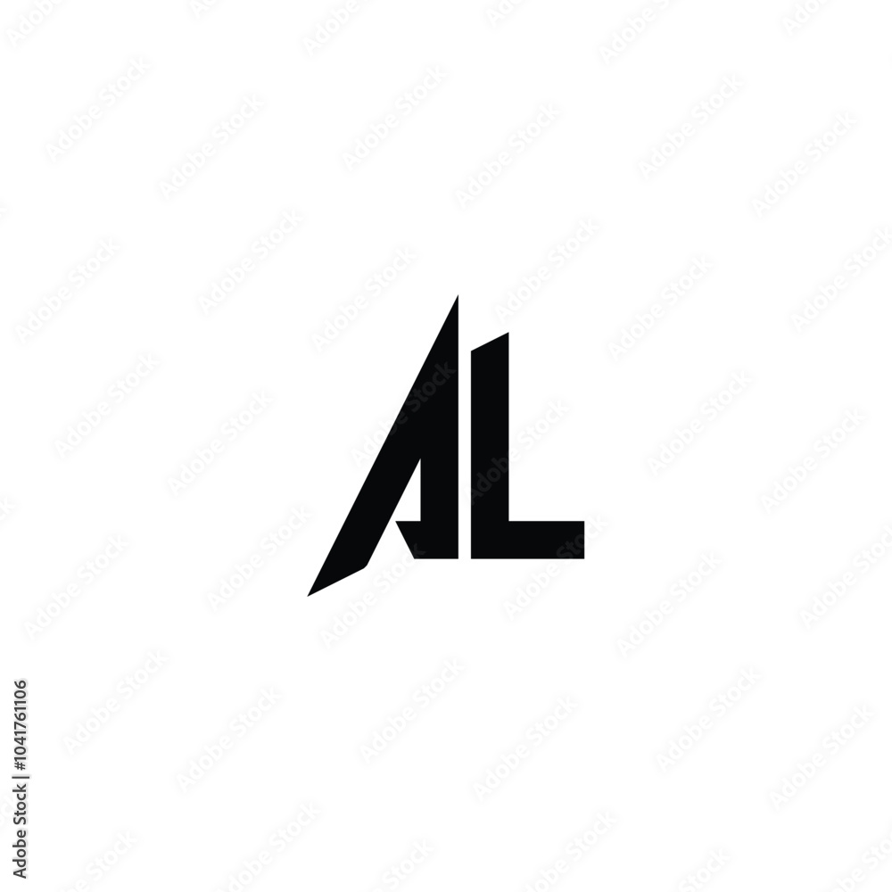 AL monogram logo design letter text name symbol monochrome logotype alphabet character simple logo AL monogram logo design letter text name symbol monochrome logotype alphabet character simple logo