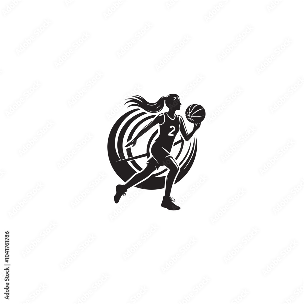 BASKETBALL PALYER SILHOUETTE VECTOR LOGO BASKETBALL PALYER SILHOUETTE VECTOR LOGO
