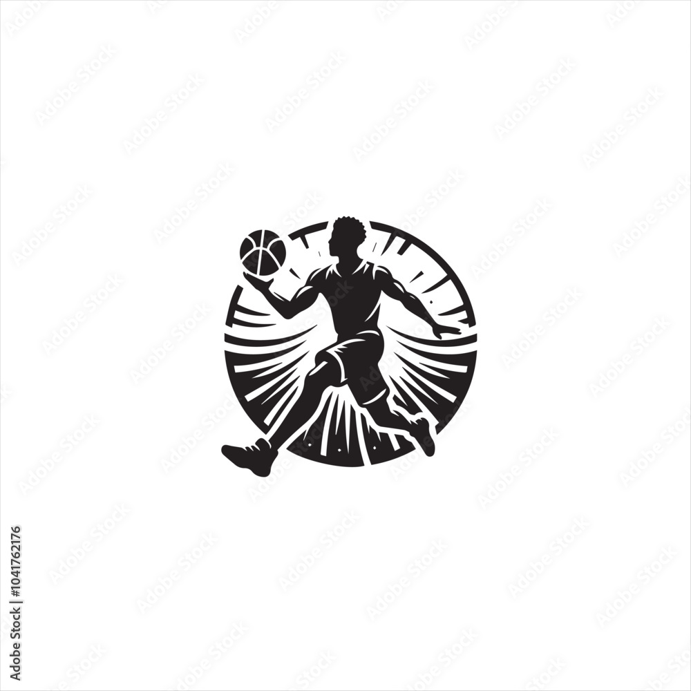 BASKETBALL PALYER SILHOUETTE VECTOR LOGO BASKETBALL PALYER SILHOUETTE VECTOR LOGO