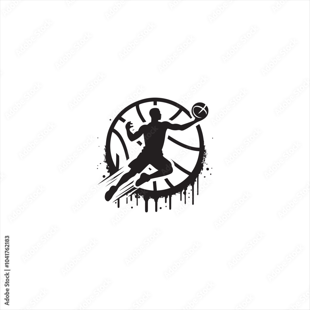 BASKETBALL PALYER SILHOUETTE VECTOR LOGO BASKETBALL PALYER SILHOUETTE VECTOR LOGO