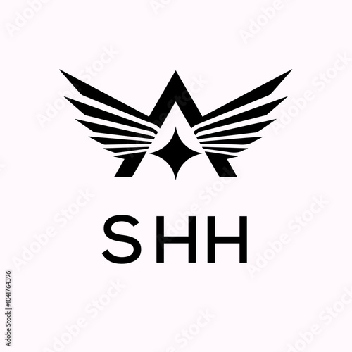 SHH letter logo design with black background in illustrator, vector logo modern alphabet font overlap style. calligraphy designs for logo, Poster, Invitation, etc.	