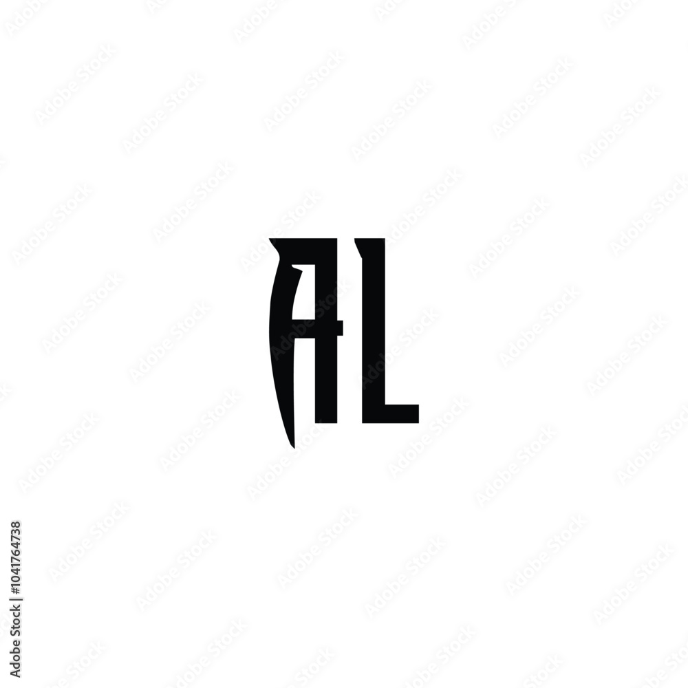 AL monogram logo design letter text name symbol monochrome logotype alphabet character simple logo AL monogram logo design letter text name symbol monochrome logotype alphabet character simple logo