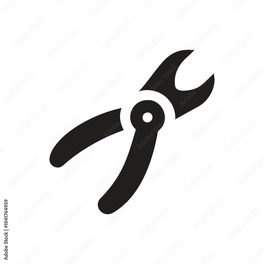 Pruning shears icon on white background Pruning shears icon on white background