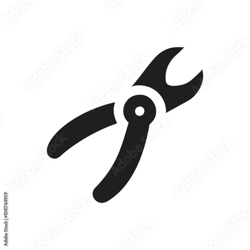 Pruning shears icon on white background