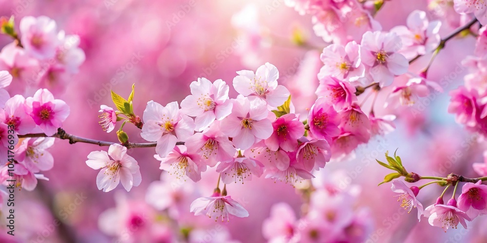 Cherry blossom background with pink sakura flowers Cherry blossom background with pink sakura flowers