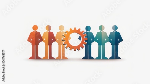 Teamwork design over white background, vector illustration