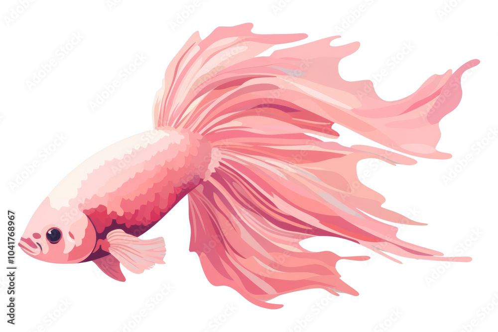 Obraz premium PNG Pink betta fish goldfish animal underwater.