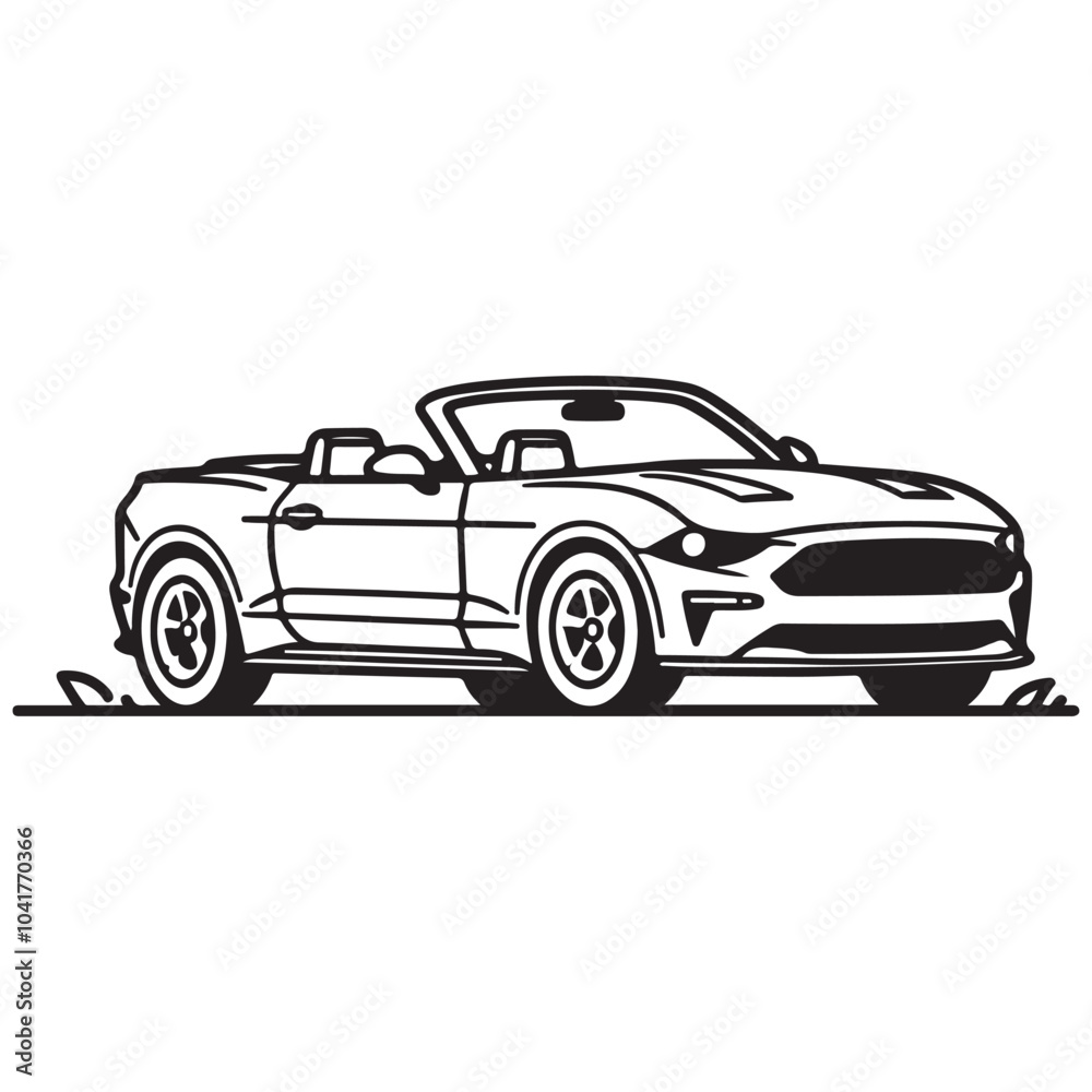 Simple Car Silhouette Vector Design on White Background. Simple Car Silhouette Vector Design on White Background.