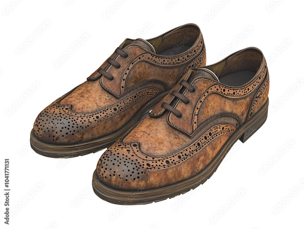 a pair of brown shoes