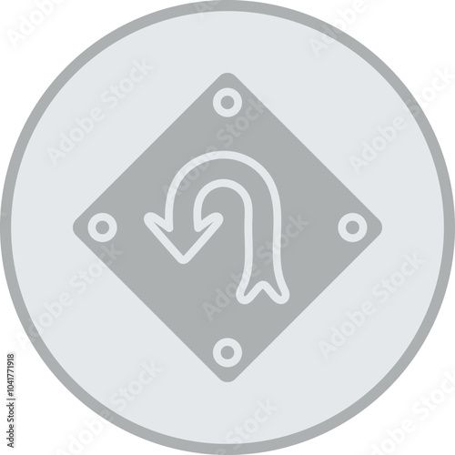 U Turn Icon Design