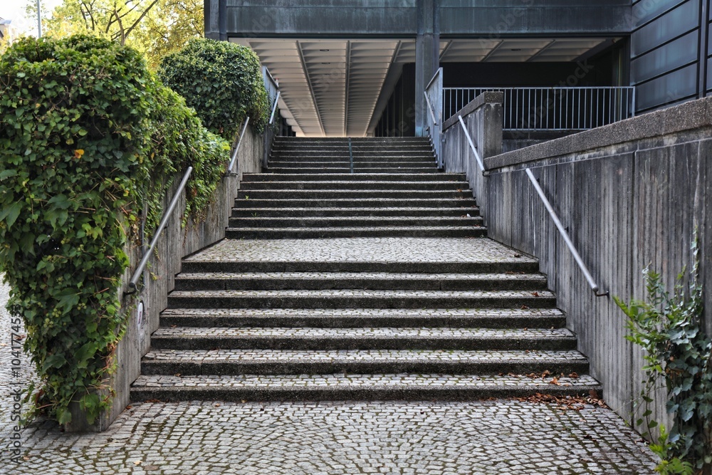 Pedestrian walkway stairs in Bochum, Germany Pedestrian walkway stairs in Bochum, Germany