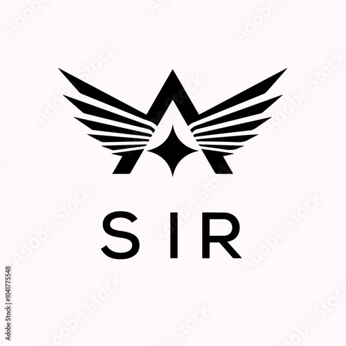 SIR letter logo design with black background in illustrator, vector logo modern alphabet font overlap style. calligraphy designs for logo, Poster, Invitation, etc.	