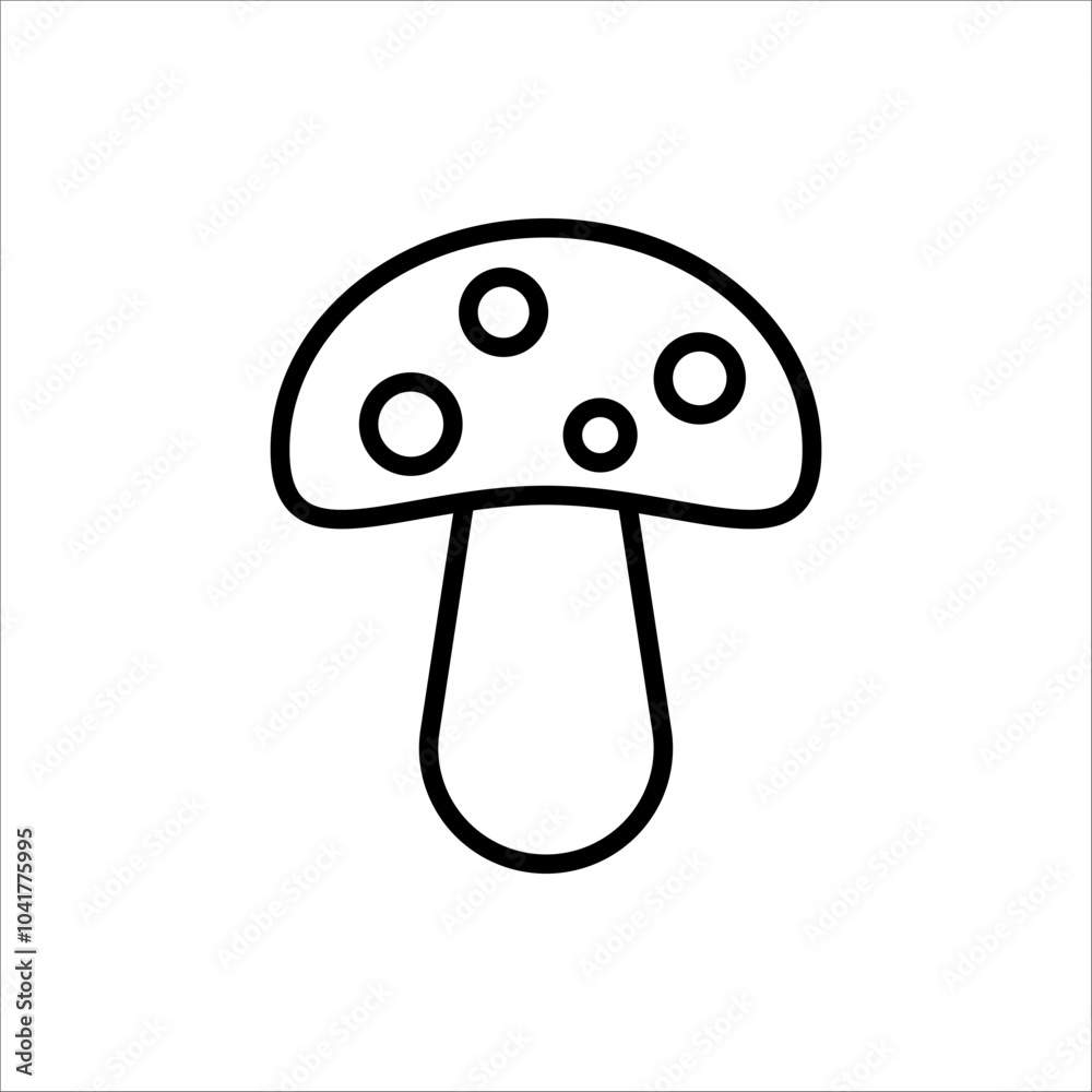 Mushroom icon. Mushroom Icon for web design. Isolated on white background. Mushroom icon. Mushroom Icon for web design. Isolated on white background.