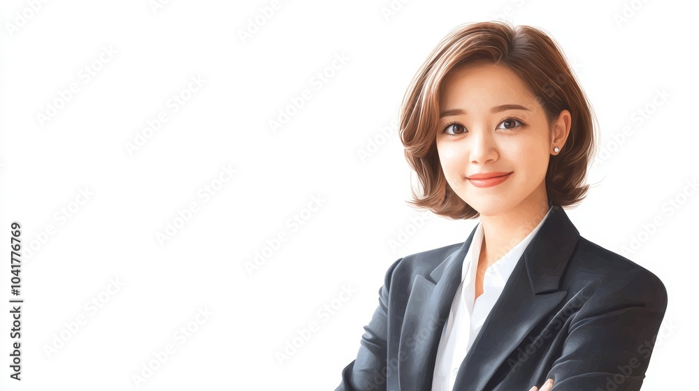 Confident and chic, woman in suit white shirt timeless statement of style for the modern professional Confident and chic, woman in suit white shirt timeless statement of style for the modern professional