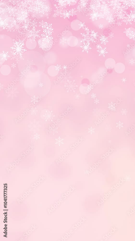 Christmas snowflakes falling on crystal pink background. Christmas or winter holidays with falling snow and glitter.(130) Christmas snowflakes falling on crystal pink background. Christmas or winter holidays with falling snow and glitter.(130)