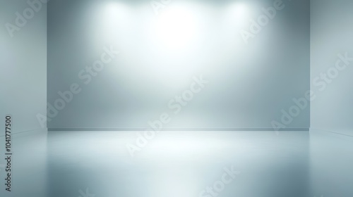 Illuminated empty room with spotlights, a blank canvas for interior design and decoration