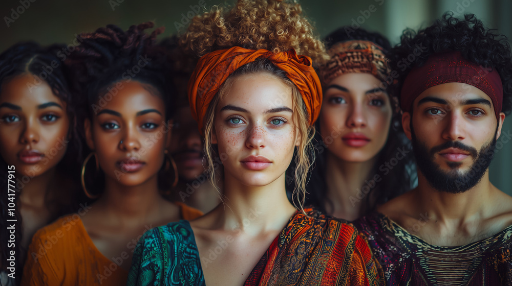 Varies Races Diverse group of people standing together, representing various races ...