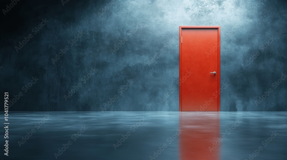 Red door in a dark room, captivating study of light, shadow, and mystery intriguing Red door in a dark room, captivating study of light, shadow, and mystery intriguing