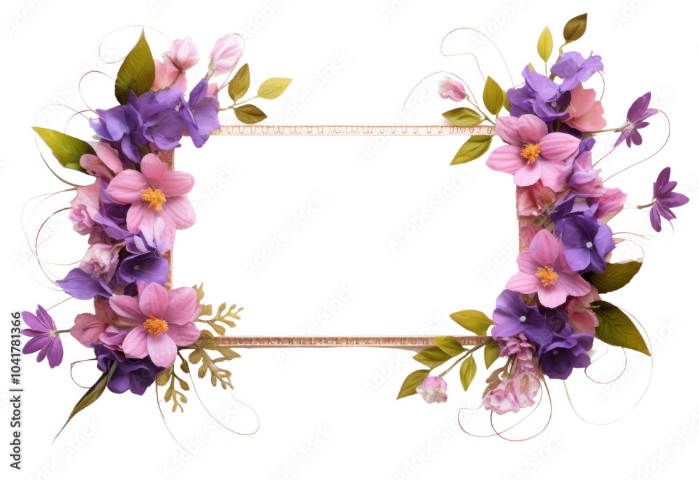 Fototapeta premium PNG Flower wreath violet plant.