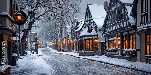 Historic English smalltown photo