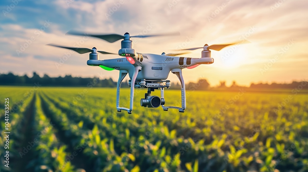 Farmers using drones with laser technology to monitor crops