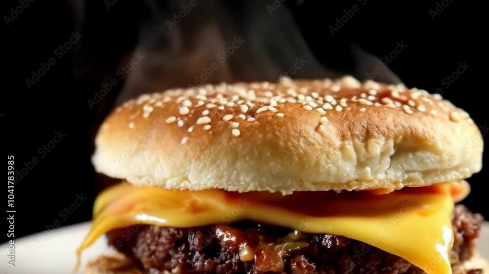 a finished, perfect burger