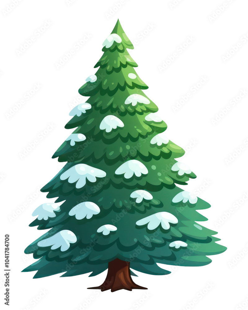 PNG Christmas tree christmas cartoon plant.