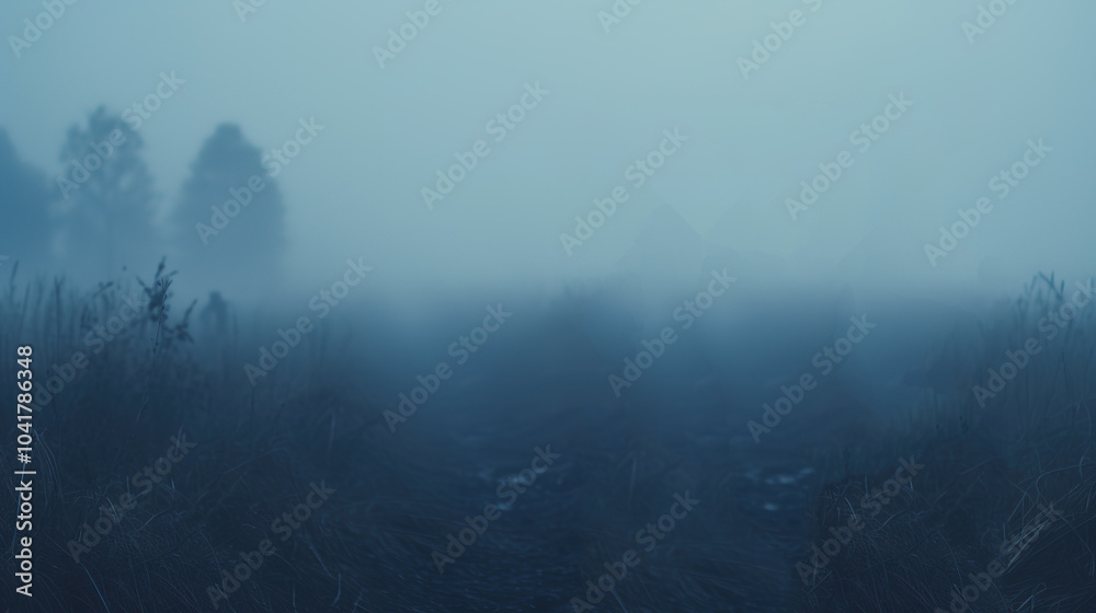 Obraz premium Illustrations of real foggy scenery outside,generated with AI.