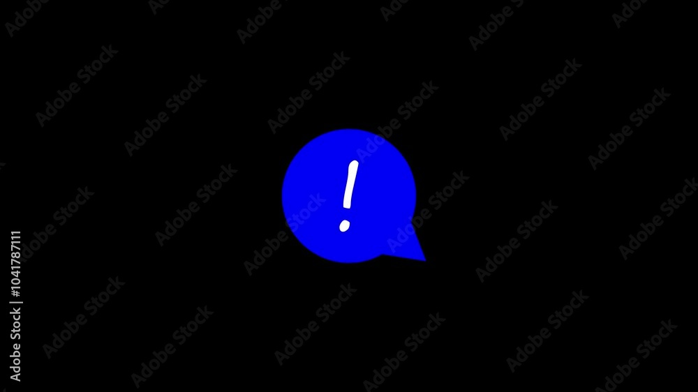 Exclamatory mark icon animation. Exclamatory mark icon animation.