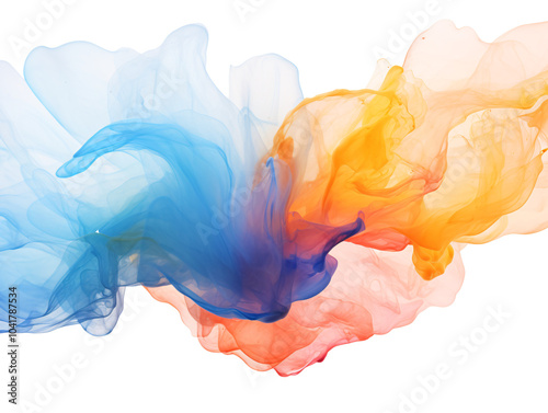 a colorful cloud of ink
