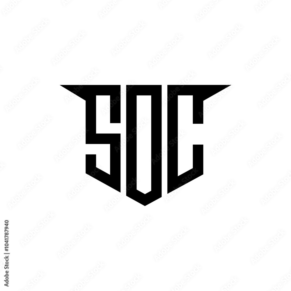 SOC letter logo design with white background in illustrator, vector logo modern alphabet font overlap style, calligraphy designs for logo, Poster, Invitation, etc.