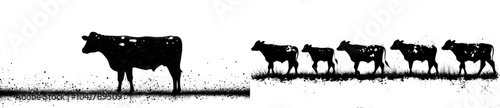 Organic irregular blots. Modern blobs in fluid form. White background with organic blots.