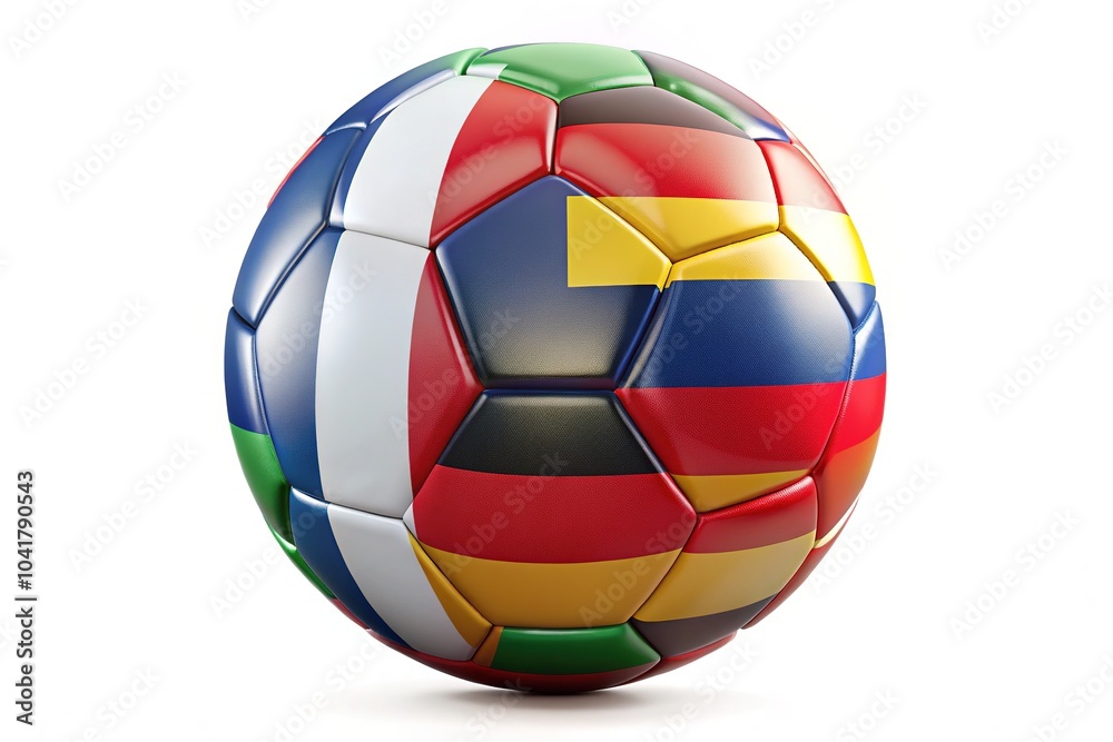 Euro 2024: Soccer Ball Silhouette with National Flags Euro 2024: Soccer Ball Silhouette with National Flags